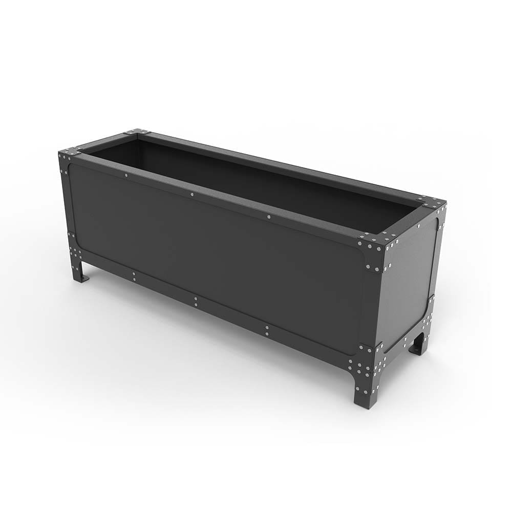 Jardinière acier noire