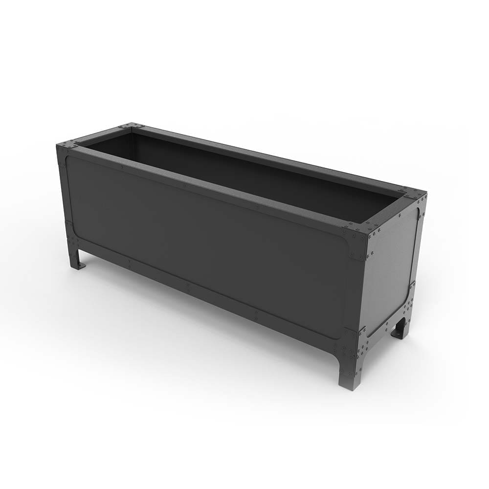 Jardinière acier noire