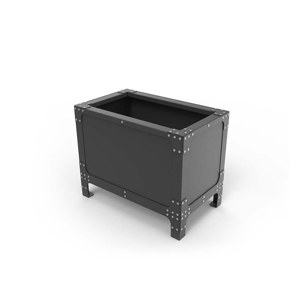 Jardinière acier noire