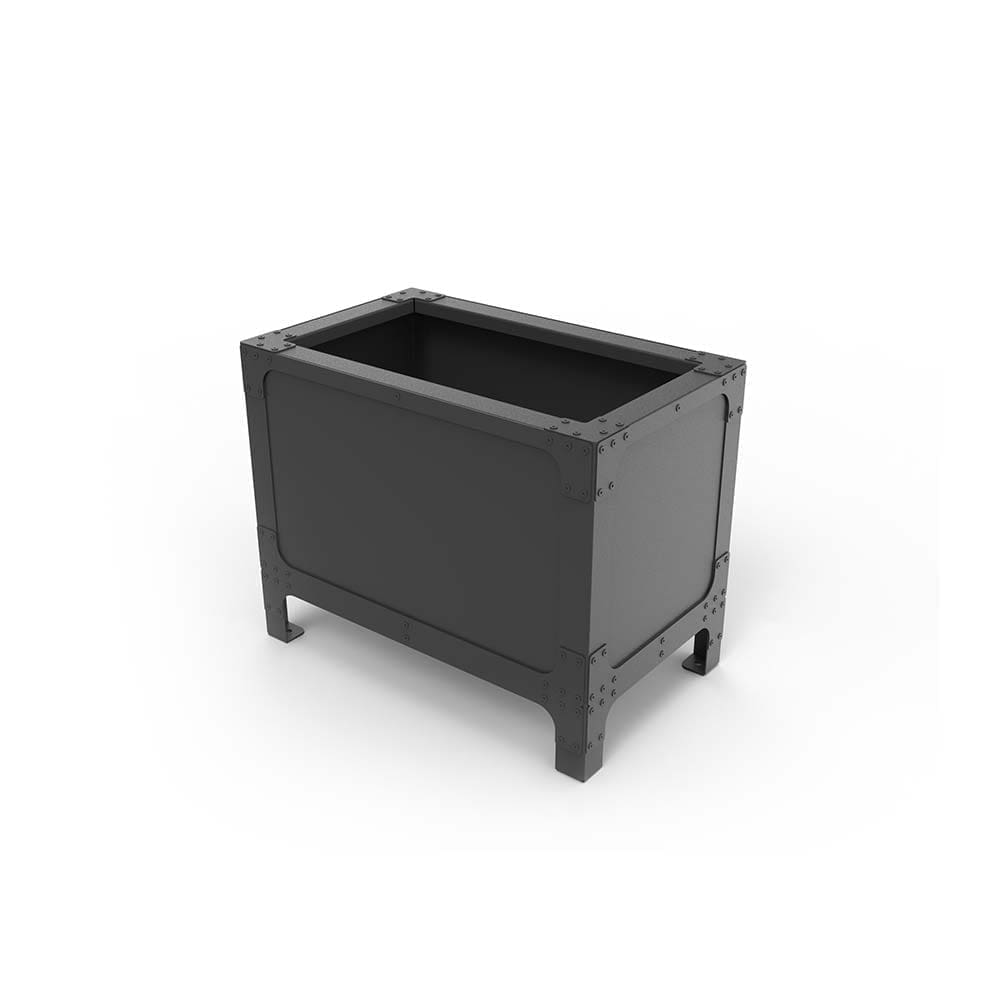 Jardinière acier noire