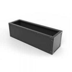 Jardinière acier noire