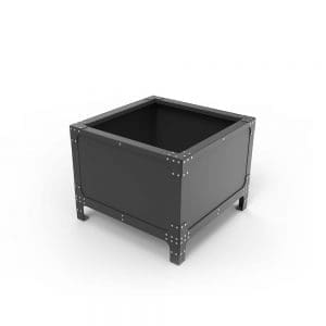 Jardinière acier noire
