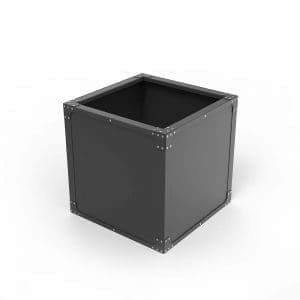Jardinière acier noire