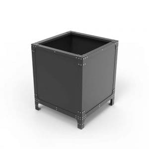 Jardinière acier noire